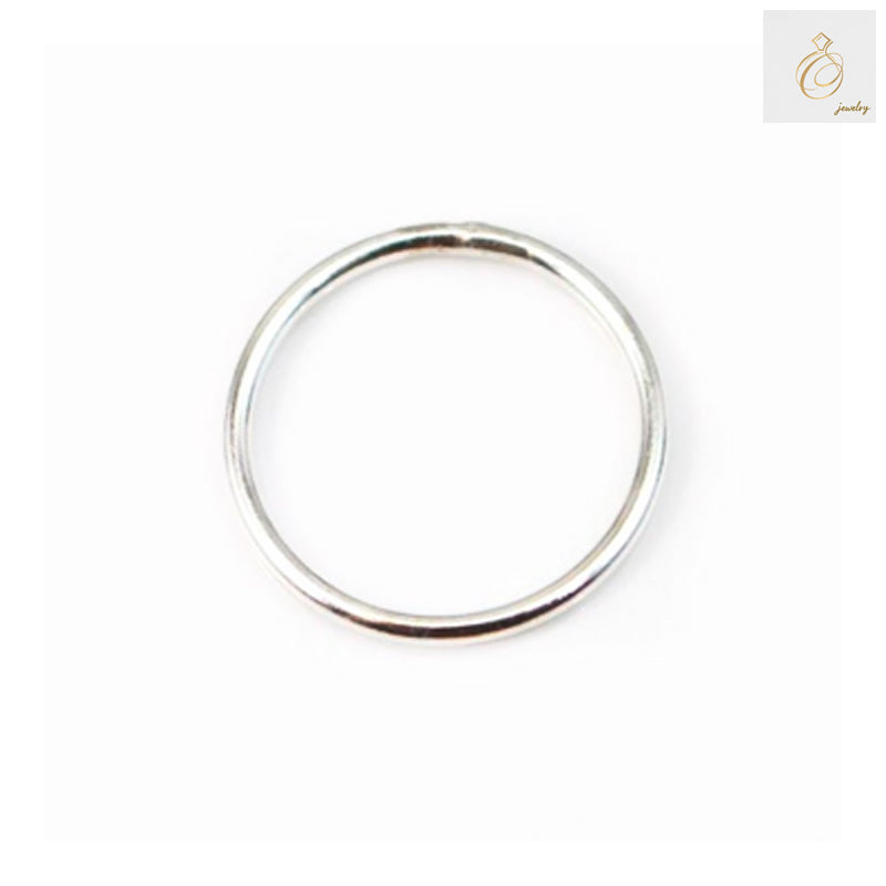 925 sterling silver closed jump rings, 18mm diameter with 1mm wire thickness, pack of 10 pieces for jewelry making