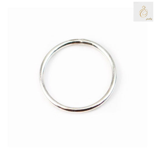 925 sterling silver closed jump rings, 18mm diameter with 1mm wire thickness, pack of 10 pieces for jewelry making