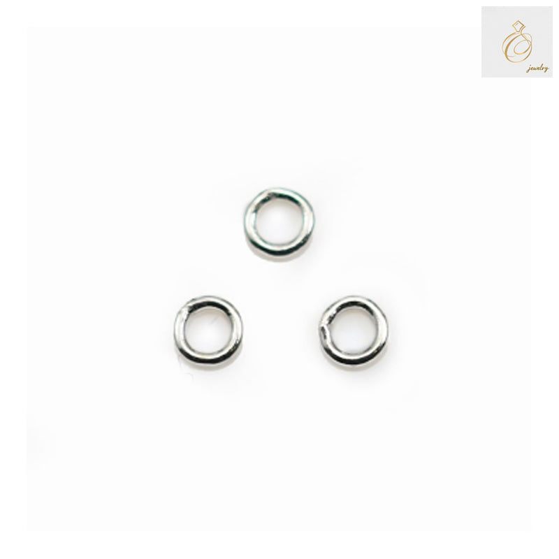 925 sterling silver closed jump rings 3mm diameter, pack of 20 pieces for jewelry making