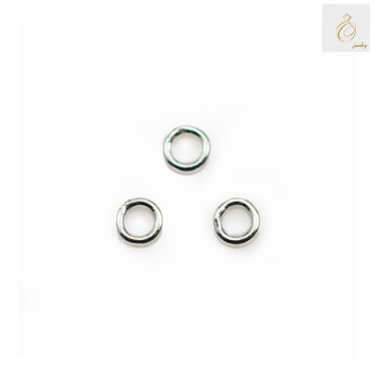 925 sterling silver closed jump rings 3mm diameter, pack of 20 pieces for jewelry making