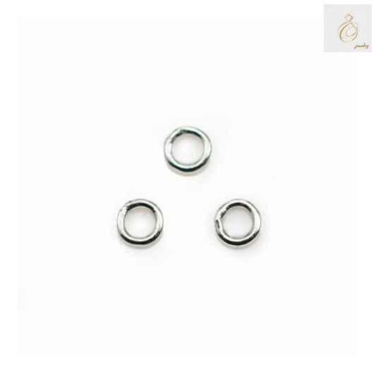 925 sterling silver closed jump rings 3mm diameter, pack of 20 pieces for jewelry making
