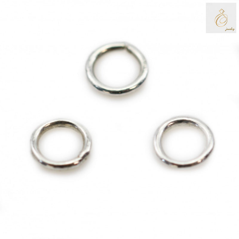 925 sterling silver closed jump rings, 4mm diameter with 0.6mm wire thickness, pack of 20 pieces for jewelry making