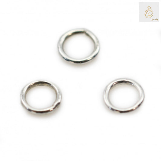 925 sterling silver closed jump rings, 4mm diameter with 0.6mm wire thickness, pack of 20 pieces for jewelry making