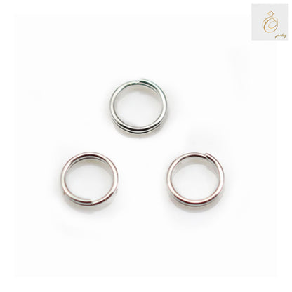 925 sterling silver double jump rings 7mm x 0.7mm - pack of 10 jewelry findings for crafting