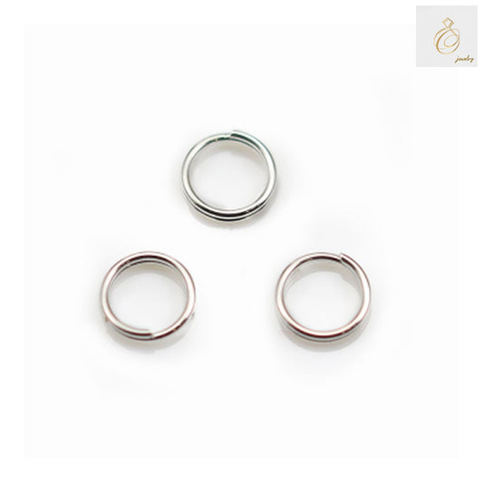 925 sterling silver double jump rings 7mm x 0.7mm - pack of 10 jewelry findings for crafting