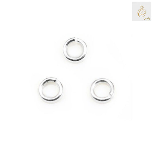 925 sterling silver open jump rings 3x0.5mm displayed in a pack of 50 pieces for jewelry making and crafting