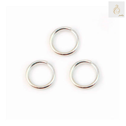925 sterling silver open jump rings 8mm x 1mm pack of 10 pieces for jewelry making