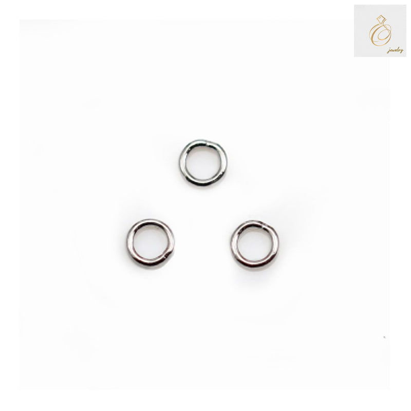 925 sterling silver platinum plated closed jump rings 3mm x 0.5mm - 30 pieces pack for jewelry making