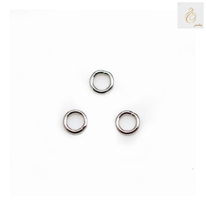 925 sterling silver platinum plated closed jump rings 3mm x 0.5mm - 30 pieces pack for jewelry making
