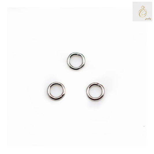 925 sterling silver platinum plated closed jump rings 3mm x 0.5mm - 30 pieces pack for jewelry making