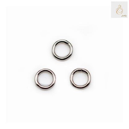 925 sterling silver platinum plated open jump rings 5mm x 0.8mm pack of 10 pieces for jewelry making