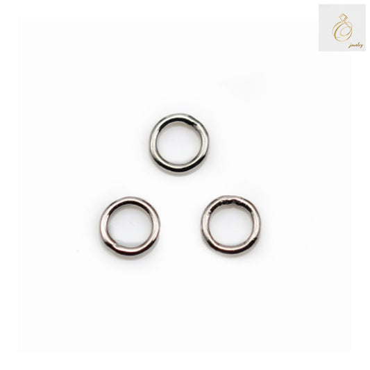 925 sterling silver platinum plated round jump rings 5mm x 0.8mm - pack of 10 pieces for jewelry making