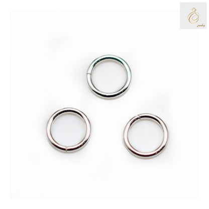 925 sterling silver round closed jump rings 7mm x 0.8mm pack of 10 pieces for jewelry making