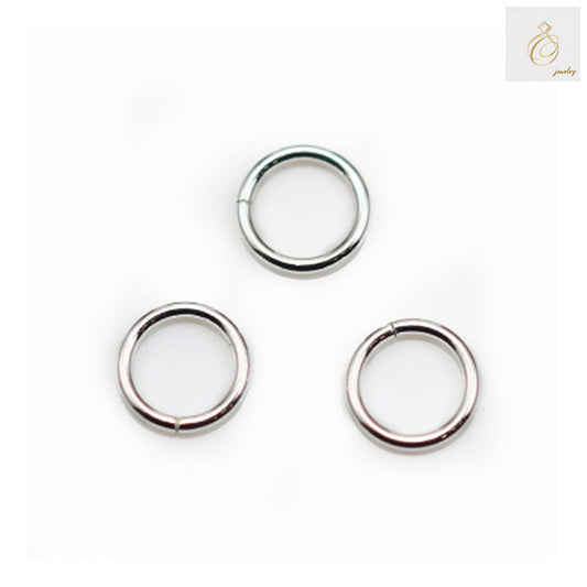 925 Sterling Silver Round Closed Jump Rings 8mm x 1mm - Pack of 10 pieces for jewelry making
