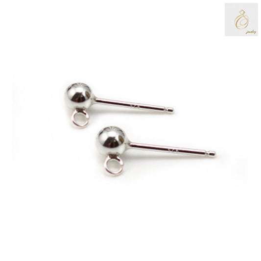 925 Sterling Silver Ball Stud Earrings 4mm - Set of 10 Pairs - Premium Quality Jewelry for Daily Wear