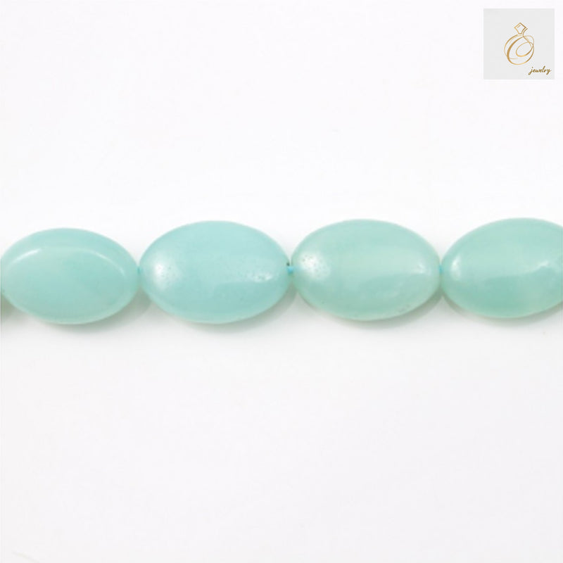 Natural amazonite oval beads 10x14mm blue-green gemstone strand for jewelry making"
"Amazonite gemstone beads oval cut 39-40cm strand natural blue-green color"
"Premium amazonite oval beads 10x14mm smooth finish jewelry supplies