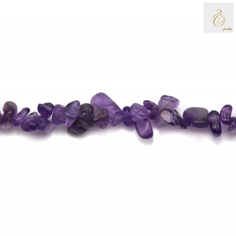 Amethyst chip bead strand 78-80cm natural irregular purple gemstone beads for crafting