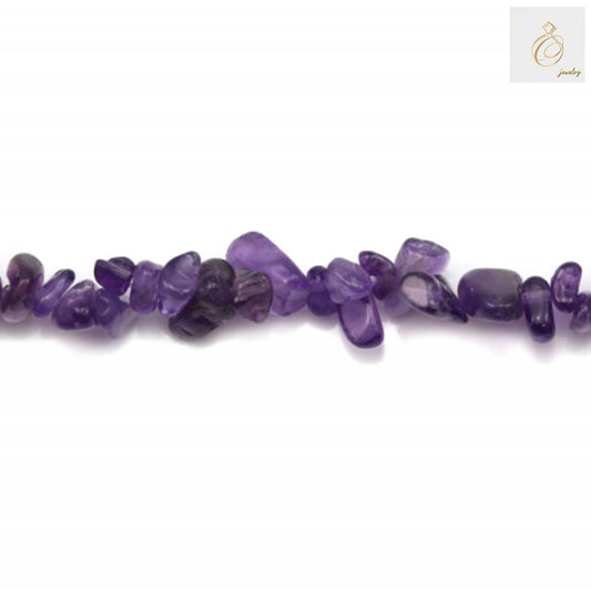 Amethyst chip bead strand 78-80cm natural irregular purple gemstone beads for crafting
