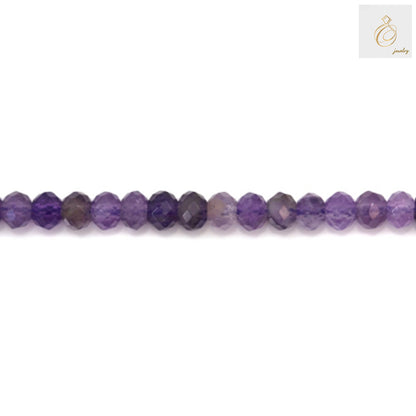 Amethyst Faceted Abacus Bead Detail - Top View
