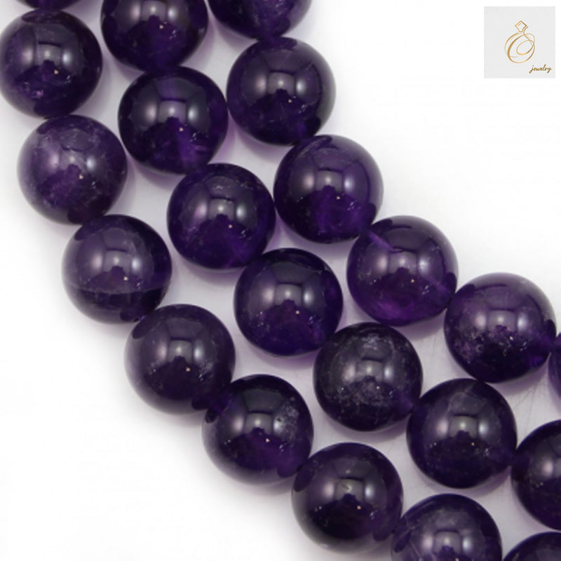 Amethyst Round Size 10mm 39-40cmStrand - Premium Quality