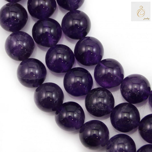 Amethyst Round Size 10mm 39-40cmStrand - Premium Quality