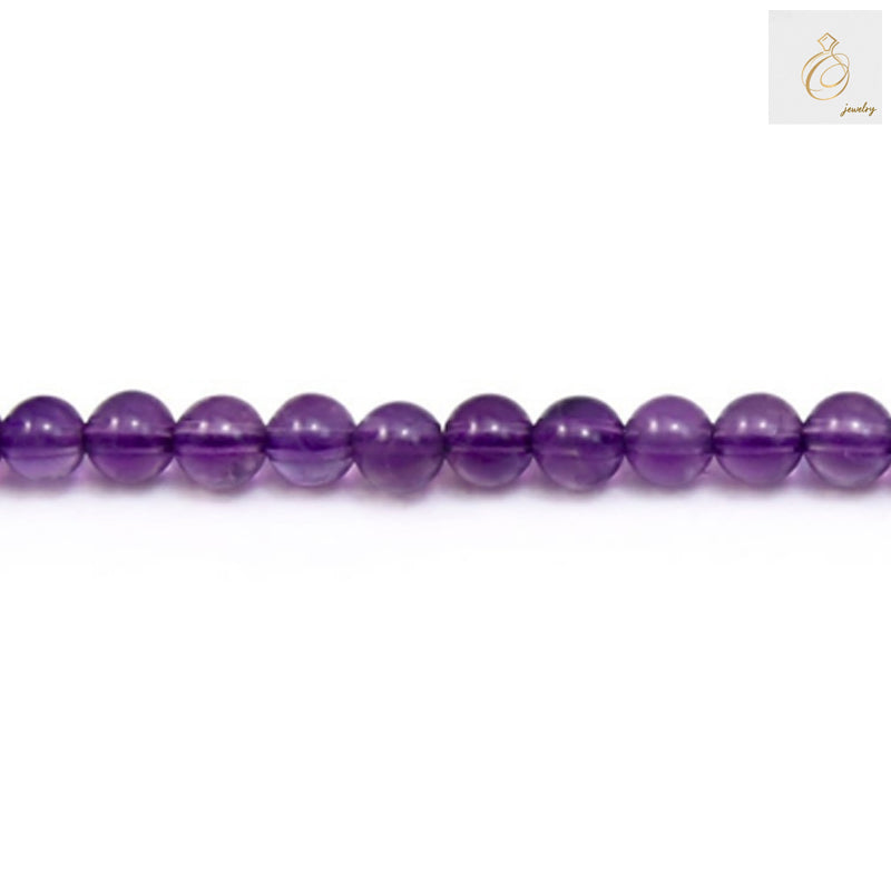 Amethyst beads in a strand, each approximately 3mm in size, totaling 39-40cm in length. The deep purple hue of the amethyst stones gives the strand a luxurious appearance