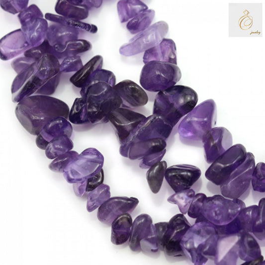 Natural amethyst chip beads loose gemstones in various purple shades for jewelry making