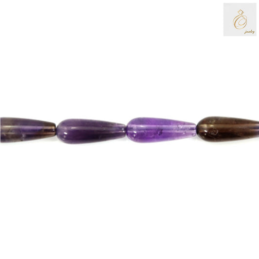 Amethyst Drop Size 6x16mm 39-40cmStrand 12 - Premium Gemstone Beads