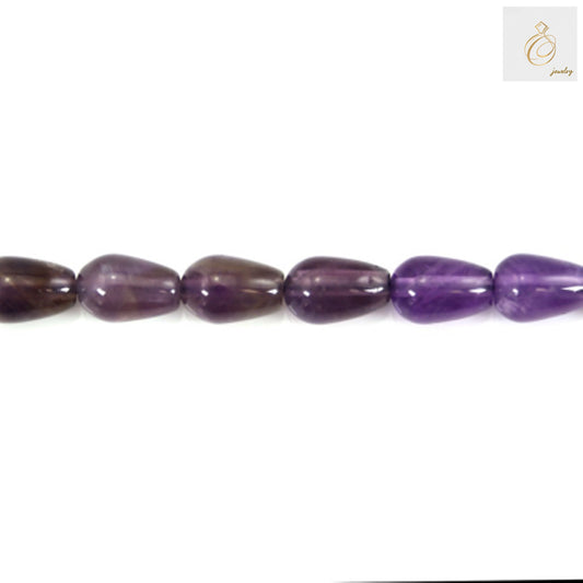 Amethyst Drop Size 6x9mm 39-40cmStrand - Luxury Gemstone Jewelry
