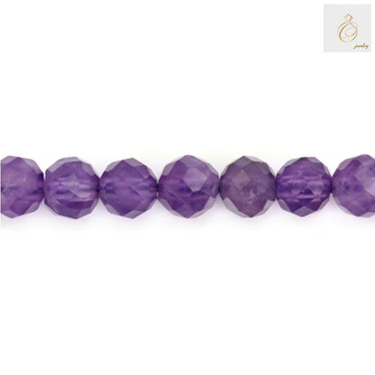 Amethyst Faceted Round Beads 4mm 39-40cm Strand - Single Strand Detail