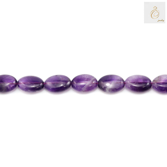 Amethyst Oval Gemstone Beads - Perfect for Jewelry Making