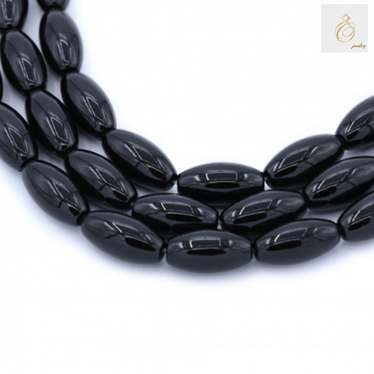 Black Agate Abacus Beads 5x8mm 38-40cmStrand - Premium Jewelry Making Supply