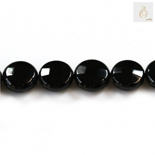 Black Agate bead strand length measurement 38-40cm for jewelry making