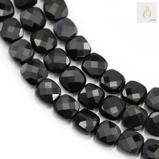 Black Agate Faceted Squares Strand - Image 
