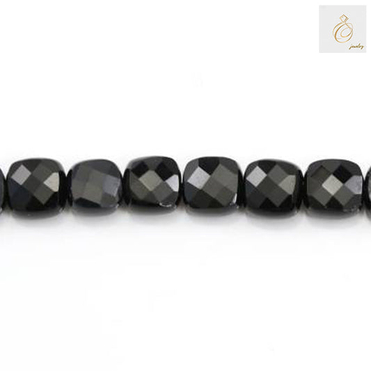Black Agate Faceted Squares Strand - Image 