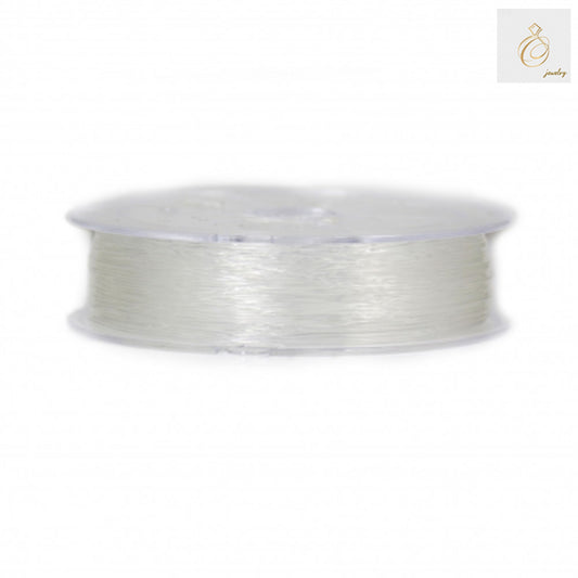 0.7mm elastic thread spool, 45 meters length for jewelry making"
"Premium quality stretchy cord for crafting and sewing projects"
"Close-up of 0.7mm diameter elastic thread showing texture and flexibility