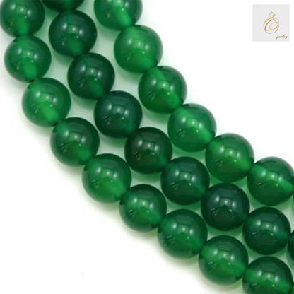 Green Agate round beads 8mm natural gemstone strand for jewelry making