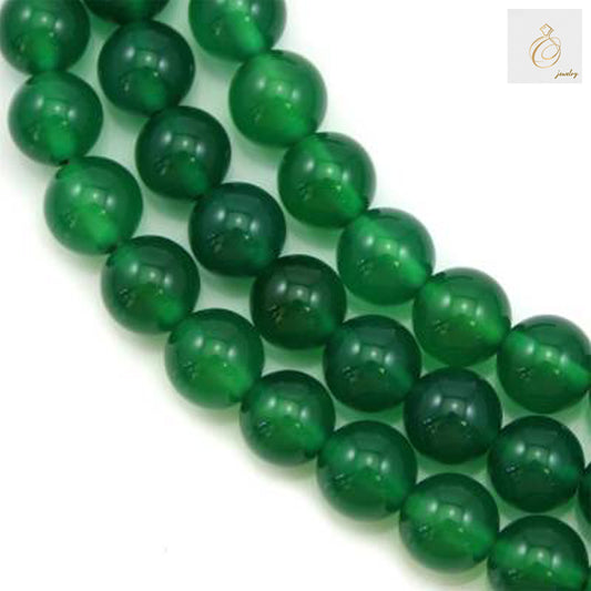 Green Agate round beads 8mm natural gemstone strand for jewelry making