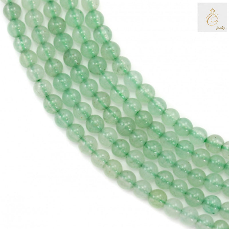 Aventurine verte ronde, taille 3 mm, fil de 39 à 40 cm