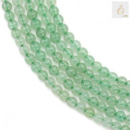 Aventurine verte ronde, taille 3 mm, fil de 39 à 40 cm