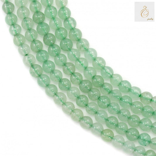 Aventurine verte ronde, taille 3 mm, fil de 39 à 40 cm