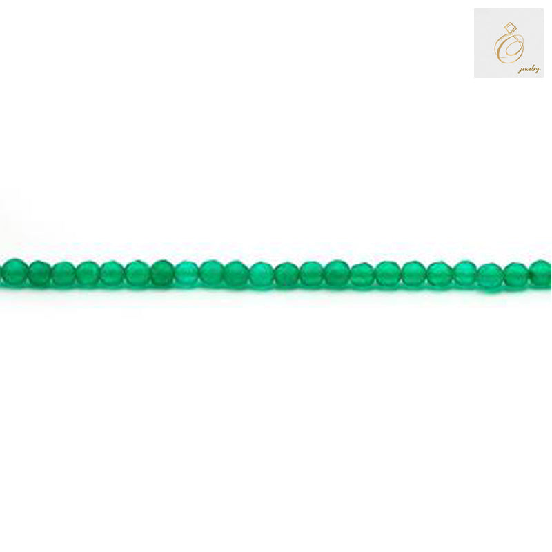 Premium green agate beads strand 2mm faceted rounds for crafting