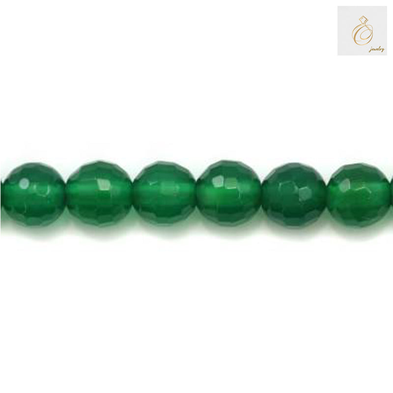 Green agate bead strand 39-40cm length for jewelry making