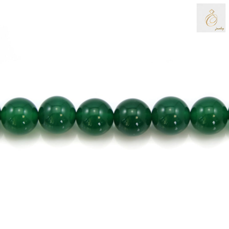 Green agate round beads strand 39-40cm length for crafting