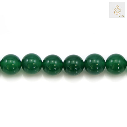 Green agate round beads strand 39-40cm length for crafting