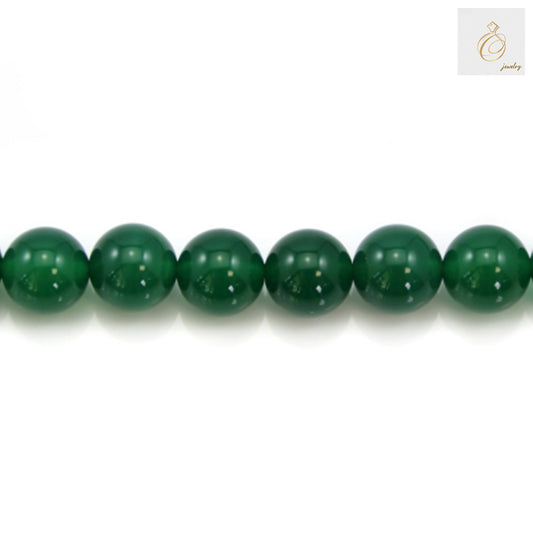 Green agate round beads strand 39-40cm length for crafting