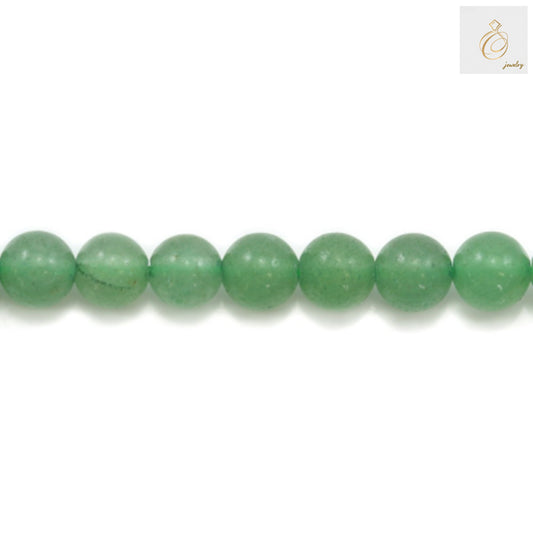 Aventurine verte ronde, taille 10 mm, fil de 39 à 40 cm