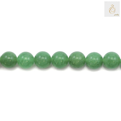 Aventurine verte ronde, taille 12 mm, fil de 39 à 40 cm
