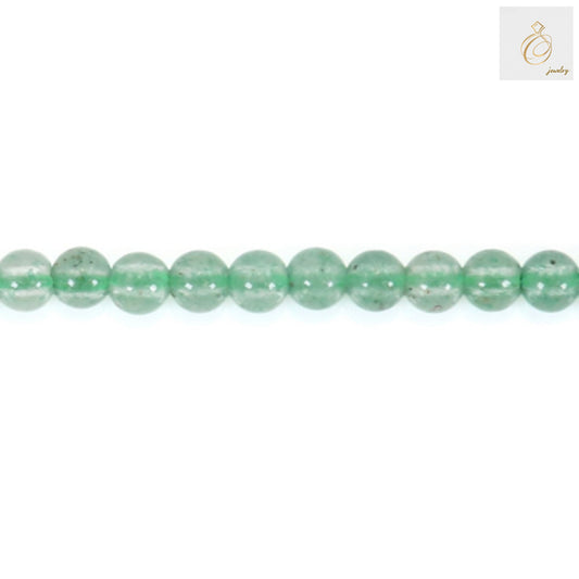 Aventurine verte ronde, taille 2 mm, fil de 39 à 40 cm