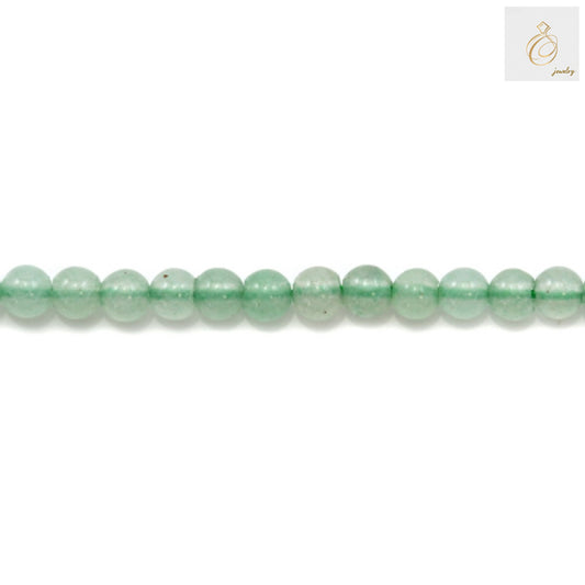 Aventurine verte ronde, taille 3 mm, fil de 39 à 40 cm